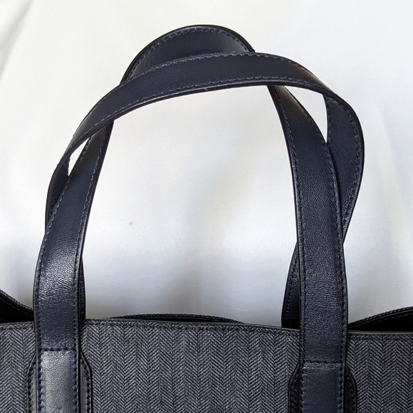 Trussardi 1911 Oversized Black & Gray Tote Bag Italy - Picture 5 of 13